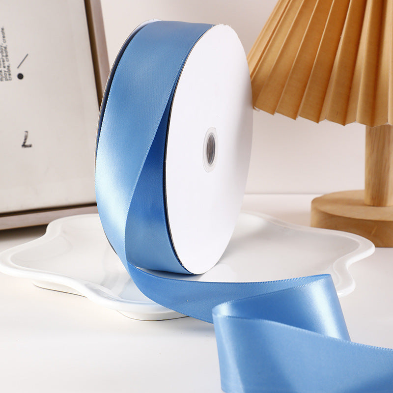 Spot Wholesale | Gray Blue Gift Wrap Colorful Ribbon