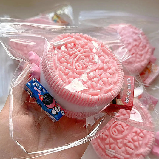 200G Big Oreo Handmade Silicone Stress Relief Taba Squishy Toy