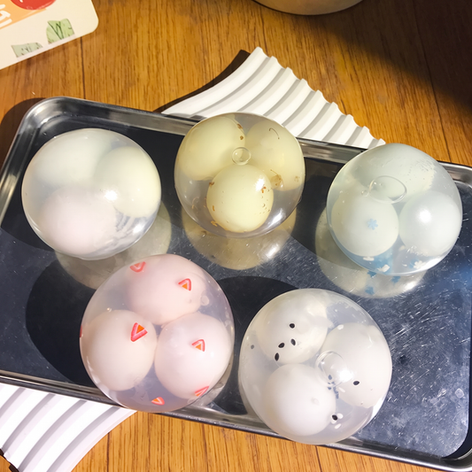 Creative "Three-Pop" Crispy Tangyuan Ball—a handmade, ultra-satisfying stress-relief toy that can be crushed three times.