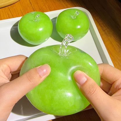 Green Apple Slushie Squeeze Toy – Moldable, Viral Hit; Coconut Oil-Filled, Satisfying Texture, Tactile Stress-Relief Toy