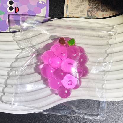 Creative Handmade Crystal Grape Squeeze Toy for Stress Relief