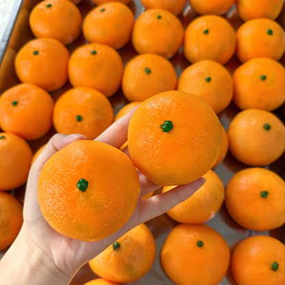 Handmade "Orange Crunch" Stress-Relief Squeeze Toy (Slow-Rising/Non-Rebounding)