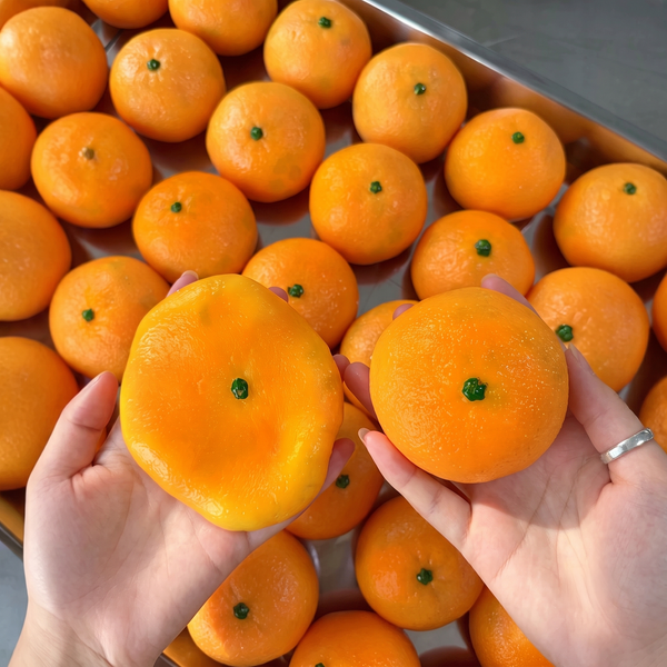 Handmade "Orange Crunch" Stress-Relief Squeeze Toy (Slow-Rising/Non-Rebounding)