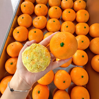 Handmade "Orange Crunch" Stress-Relief Squeeze Toy (Slow-Rising/Non-Rebounding)