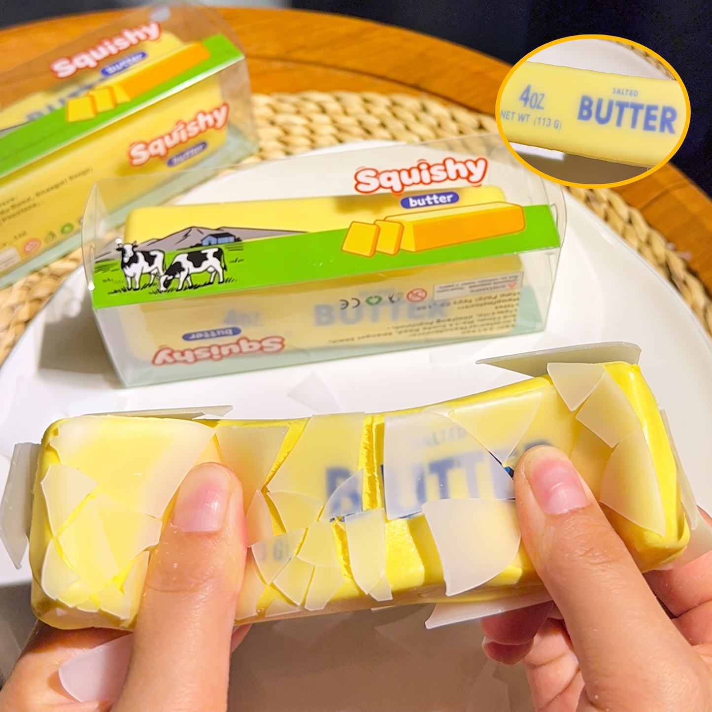 Crispy-Crust Butter Stick Squeeze Toy – Realistic Slow-Rising Stress-Relief Fidget Toy