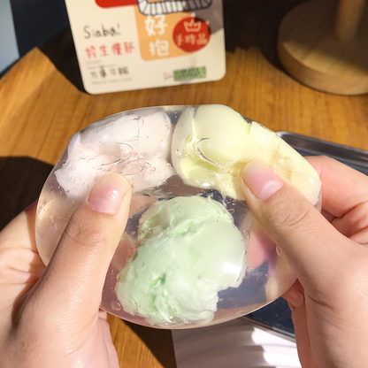 Creative "Three-Pop" Crispy Tangyuan Ball—a handmade, ultra-satisfying stress-relief toy that can be crushed three times.