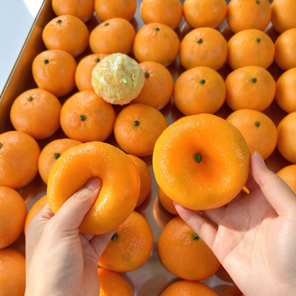 Handmade "Orange Crunch" Stress-Relief Squeeze Toy (Slow-Rising/Non-Rebounding)