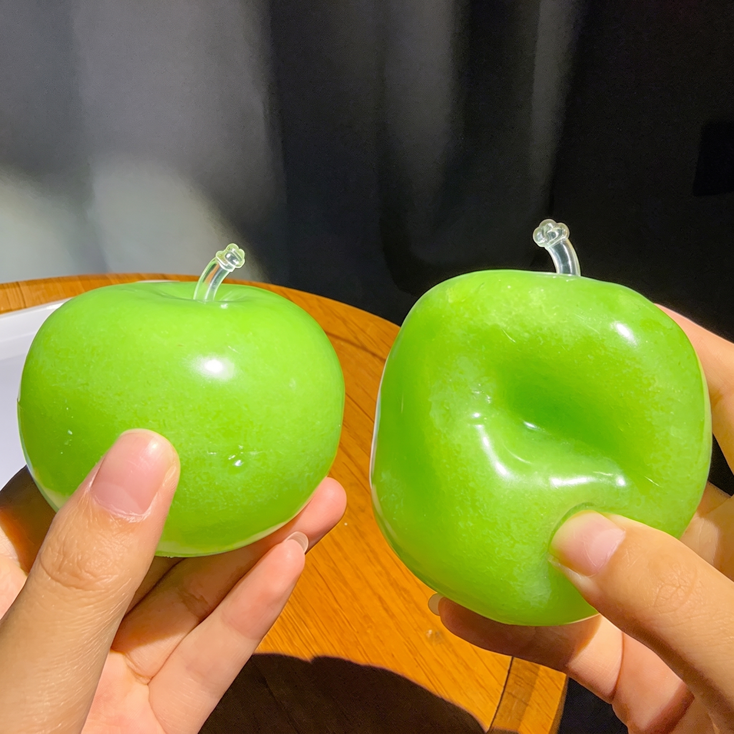 Green Apple Slushie Squeeze Toy – Moldable, Viral Hit; Coconut Oil-Filled, Satisfying Texture, Tactile Stress-Relief Toy
