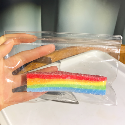 Creative Sour Strip & Colorful Strip Fruit Gummies – Sour Sugar-Coated Squeezable Toy