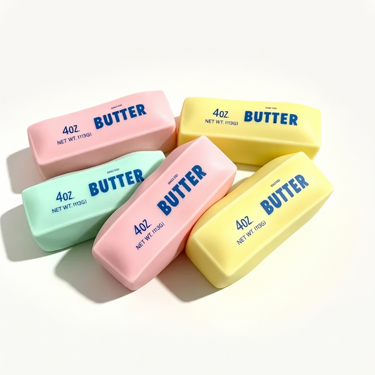 Crunchy Butter Squishy Cheese Sticks Toy,Slow-Rebound Stress Relief Toy Building Blocks,Cute Soft Sensory Toy, Relaxing Desk Toy Squeeze Toy Stress Relief Desk Toy For All Ages,Stress Relief Gift