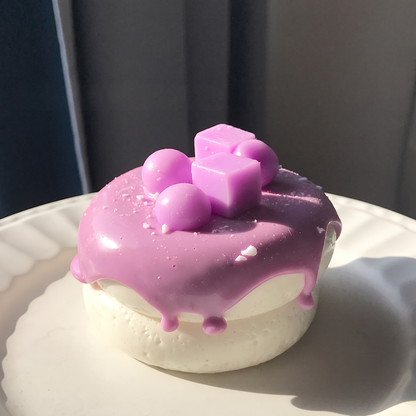Cute, slow-rise strawberry cake soufflé stress-relief toy; a beautifully crafted, realistic-looking miniature item perfect for dollhouses or as a fun, tactile fidget toy.