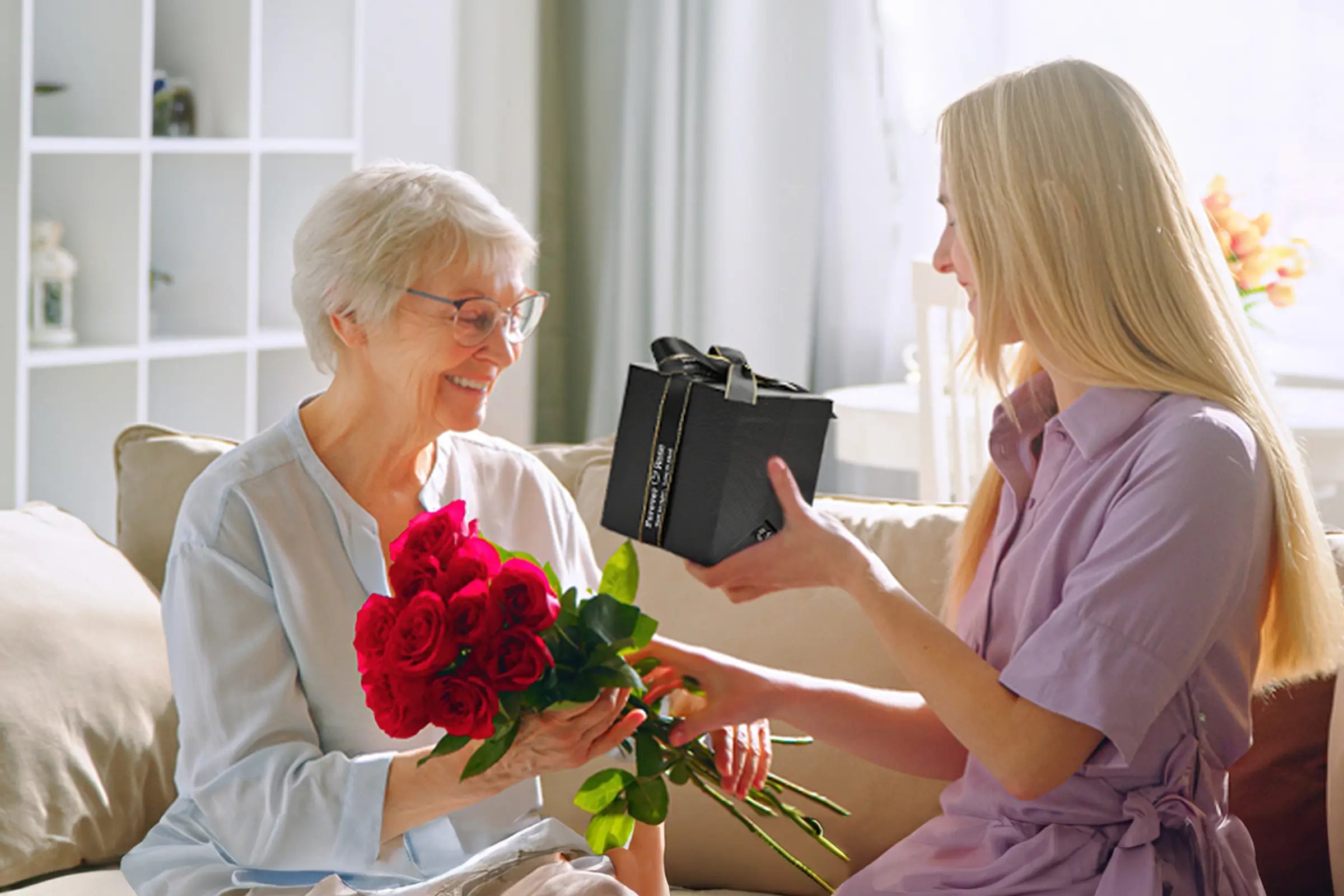 Heart Preserved Roses Give Mom a surprise