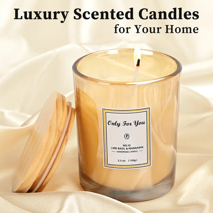 LIFELUM Forever Flowers with Scented Candle in Box-Champagne Roses