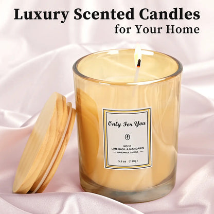 LIFELUM Forever Flowers with Scented Candle in Box-Purple Roses