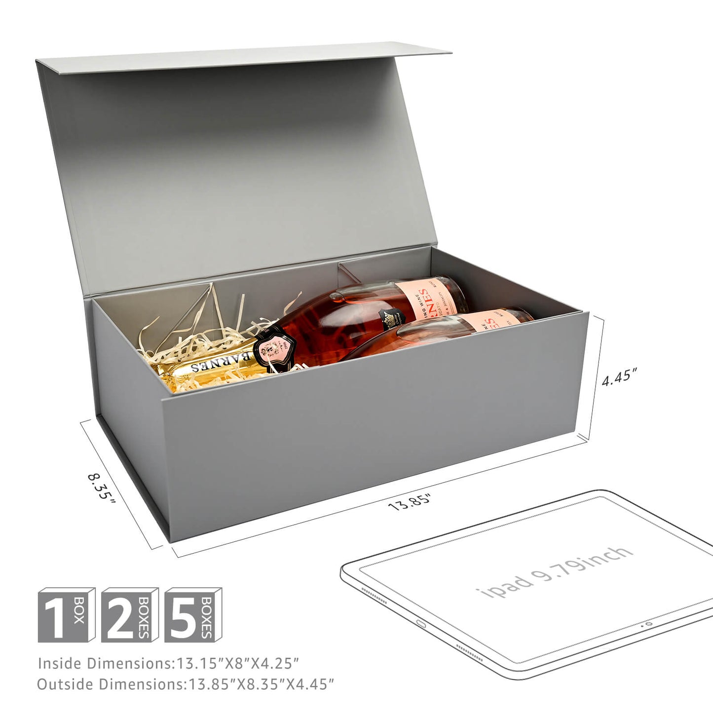 LIFELUM Grey Gift Box 13.8in