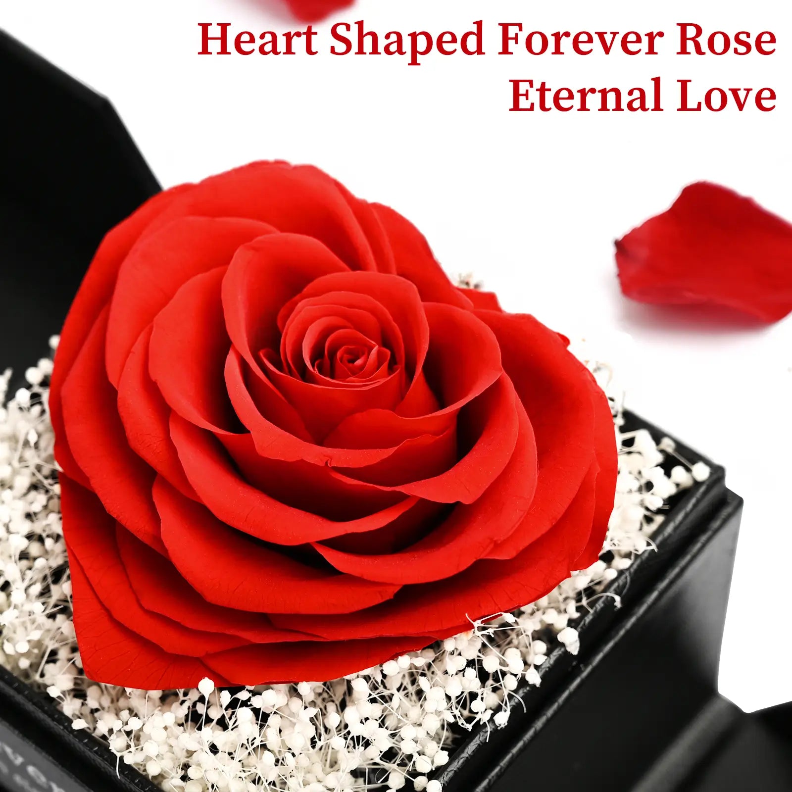 LIFELUM Heart Preserved Roses with Tennis Bracelet_Heart Shaped Forever RoseEternal Love