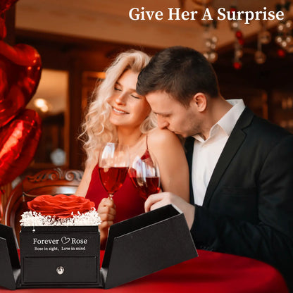 LIFELUM Heart Preserved Roses with Tennis Bracelet_Give Her A Surprise