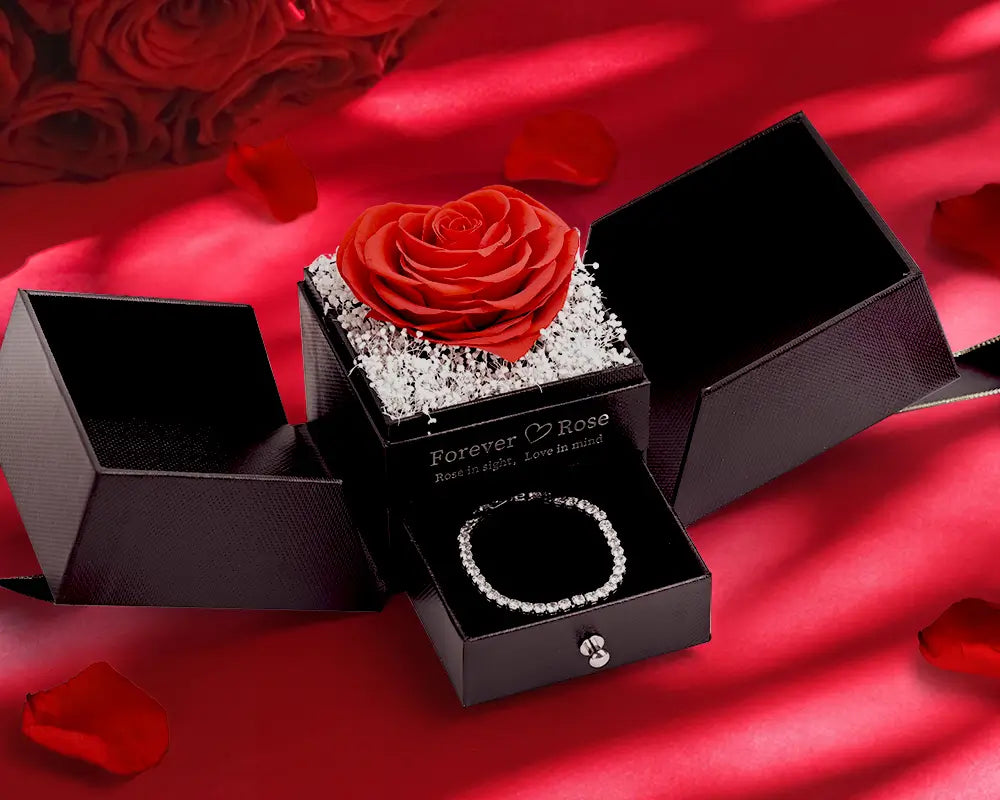 LIFELUM Heart Preserved Roses with Tennis Bracelet FAQs