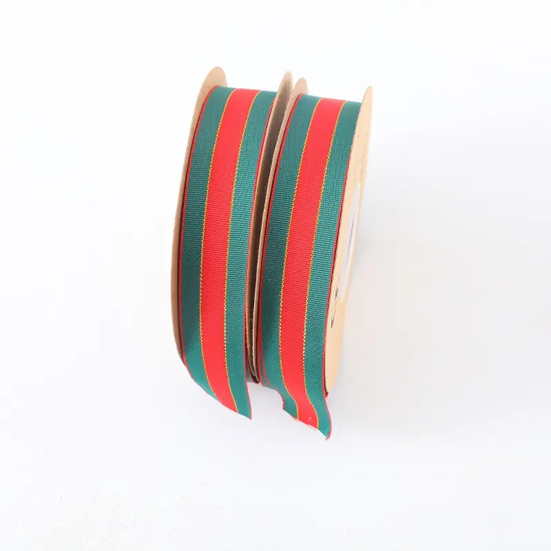 Spot Wholesale | New Christmas Gift Box Decoration Plaid Striped Ribbon