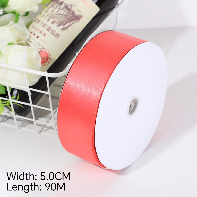 Spot Wholesale | Light Red Gift Wrapping Ribbon for Valentine's Day