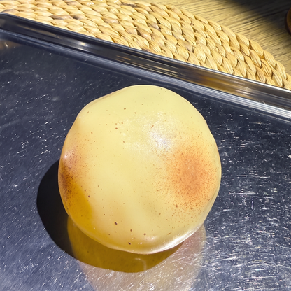 "Vaseline-textured" potato-shaped slow-rise stress relief squeeze toy.