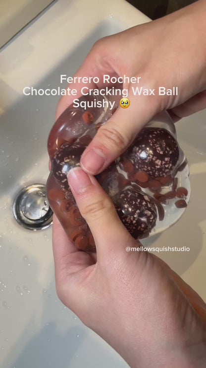 Cracking Ferrero Rocher Wax Ball Squishy Fidget Toy(Can't Guarantee Perfect Uncracked Delivery)