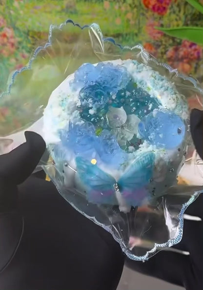 Blue Crystal Wishing Well Squishy Fidget Toy